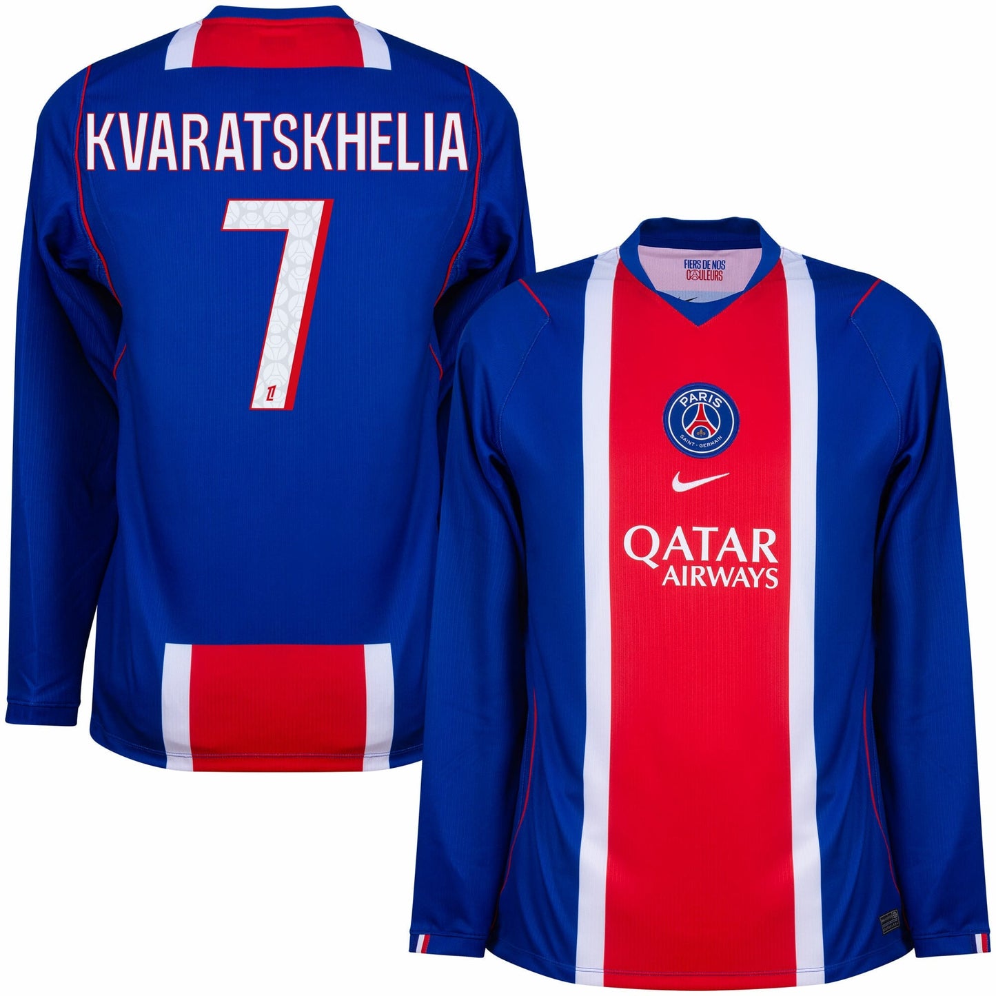PSG Paris Saint Germain Home Kvaratskhelia 7 L/S Fan Jersey 2026-2027