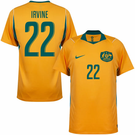 Australia Home Irvine 22 Fan Jersey 2026-2027 World Cup