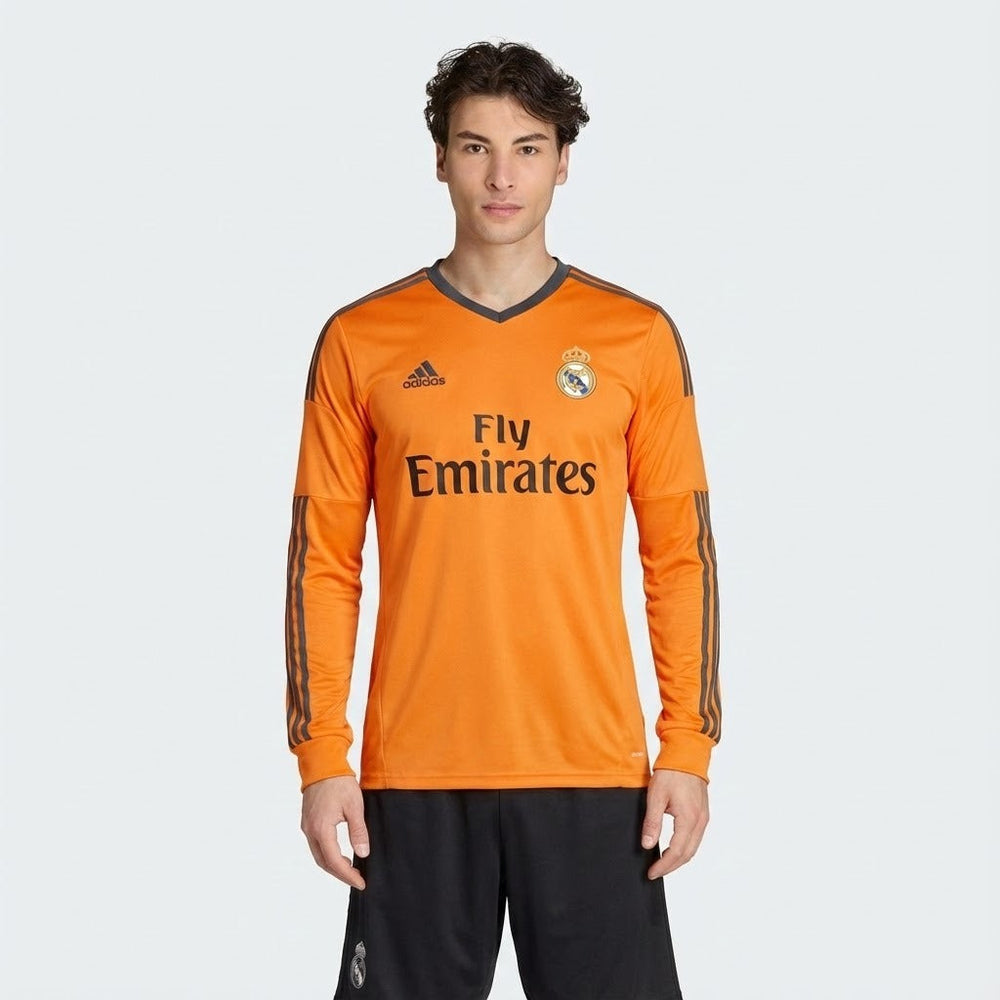 Real Madrid Manga Longa Retrô Away 2013/14
