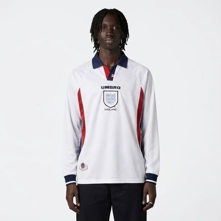 Jersey England 1998 Home Retro Long Sleeve
