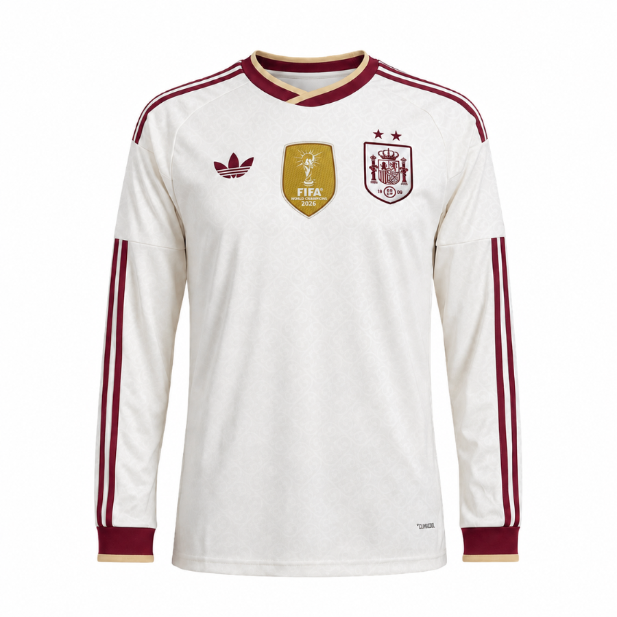 Spain Away L/S Fan Jersey 2026 World Cup Patch