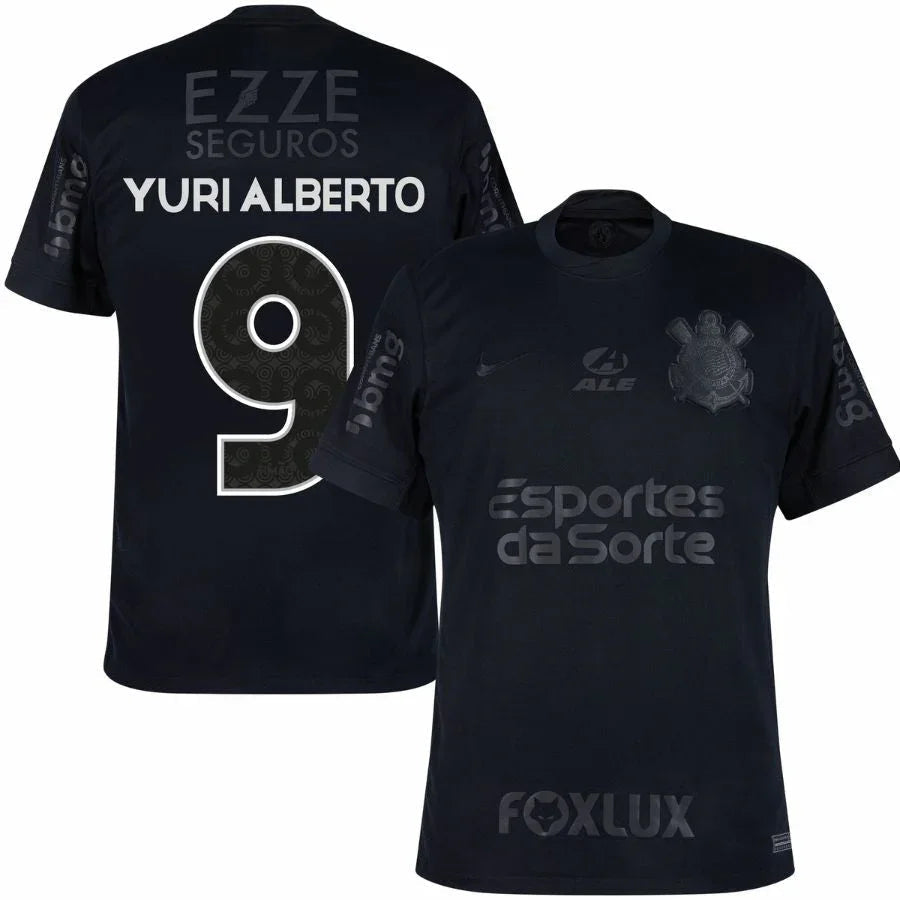 Corinthians Yuri Alberto 9 Away Fan Jersey 2024/25 Full Sponsor