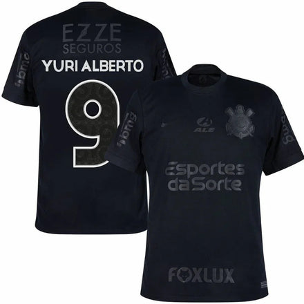 Corinthians Yuri Alberto 9 Away Fan Jersey 2024/25 Full Sponsor