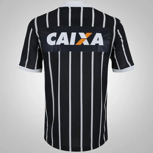 Jersey Retrô Corinthians Away 2013 Preta/Branca Men's