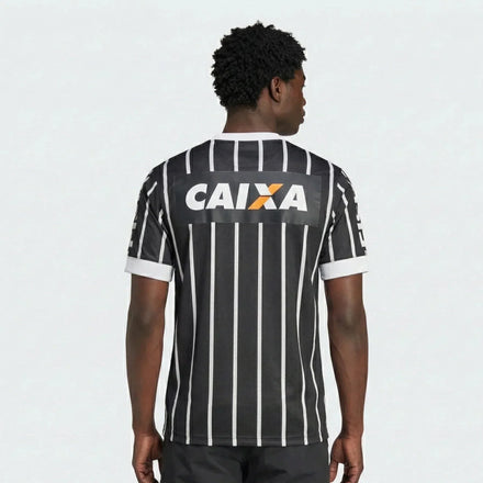 Jersey Retrô Corinthians Away 2013 Preta/Branca Men's