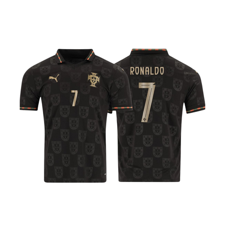 Portugal World Cup Fan Jersey Black Panther 2026 #7 Ronaldo