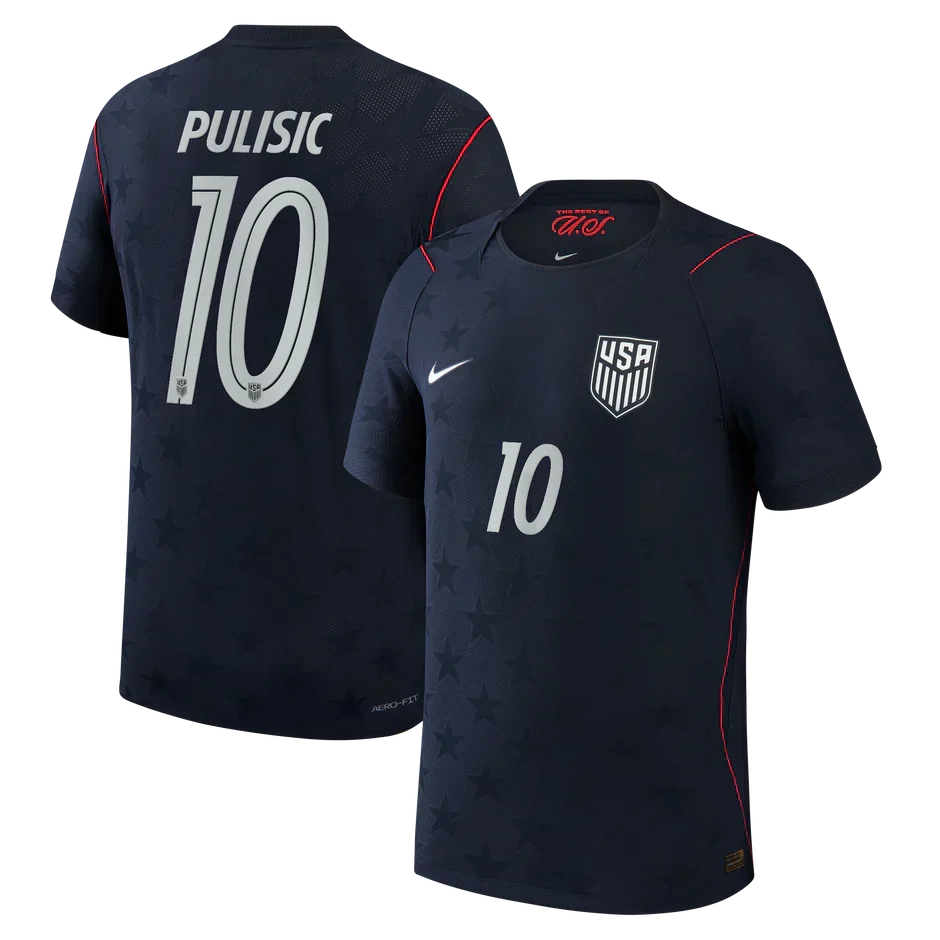 Pulisic #10 USA 2026 Away Jersey Blue - Fan Version