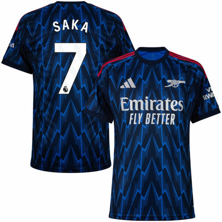 Arsenal Away Saka 7 Player Version Jersey Shirt 2025-2026