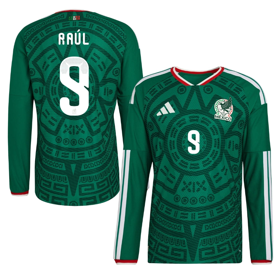 Mexico Home RAÚL 9 Player Version Long Sleeve Shirt 2026 World Cup