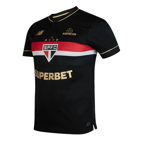 Jersey Sao Paulo Tricolor Third 25/26 - Preta - Fan version