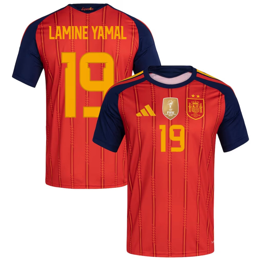 Spain Home Lamine Yamal 19 Fan Jersey Shirt 2026 World Cup