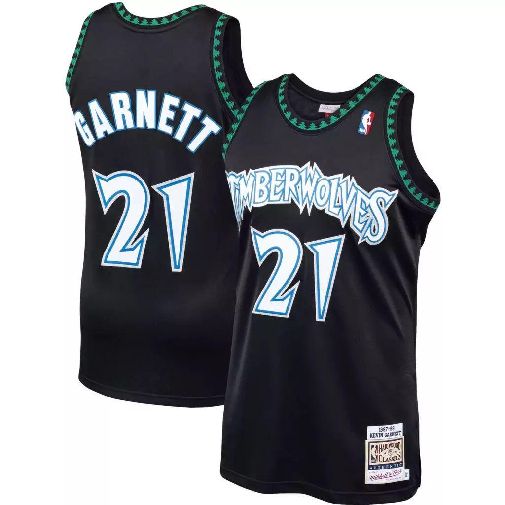 Regata Minnesota Timberwolves – Mitchell & Ness – Garnett NBA- Black