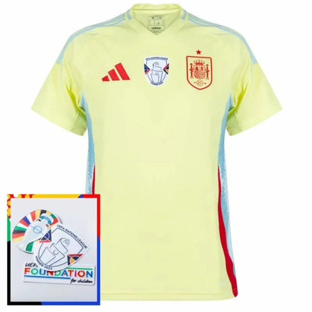 Spain Away Fan Jersey 2025/26 Euro 2024 & Foundation Tournament Patches