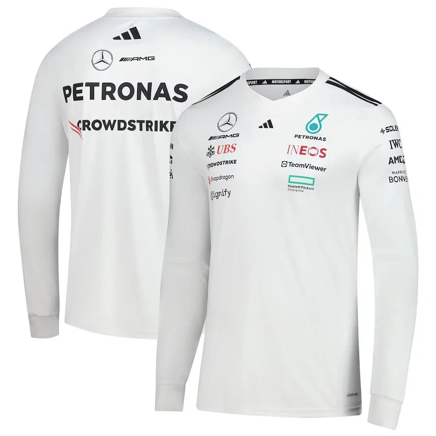 Mercedes-AMG Petronas F1 Team Long Sleeve Jersey – White Formula 1 F1 Formula One