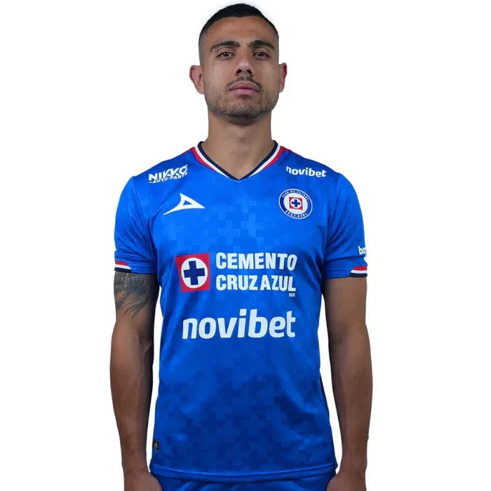 Cruz Azul Home Fan Jersey 2025/26 w/ Champions 9 + BBVA 25/26