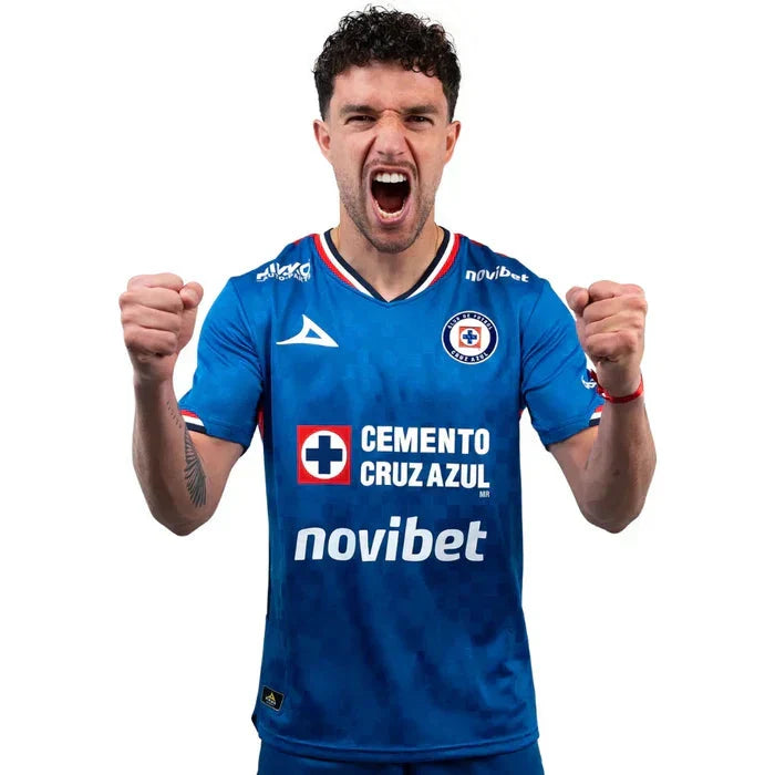 Cruz Azul Home Fan Jersey 2025/26 w/ Champions 9 + BBVA 25/26