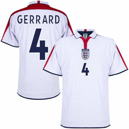 England Retro Home Gerrard 4 Shirt 2004-2005