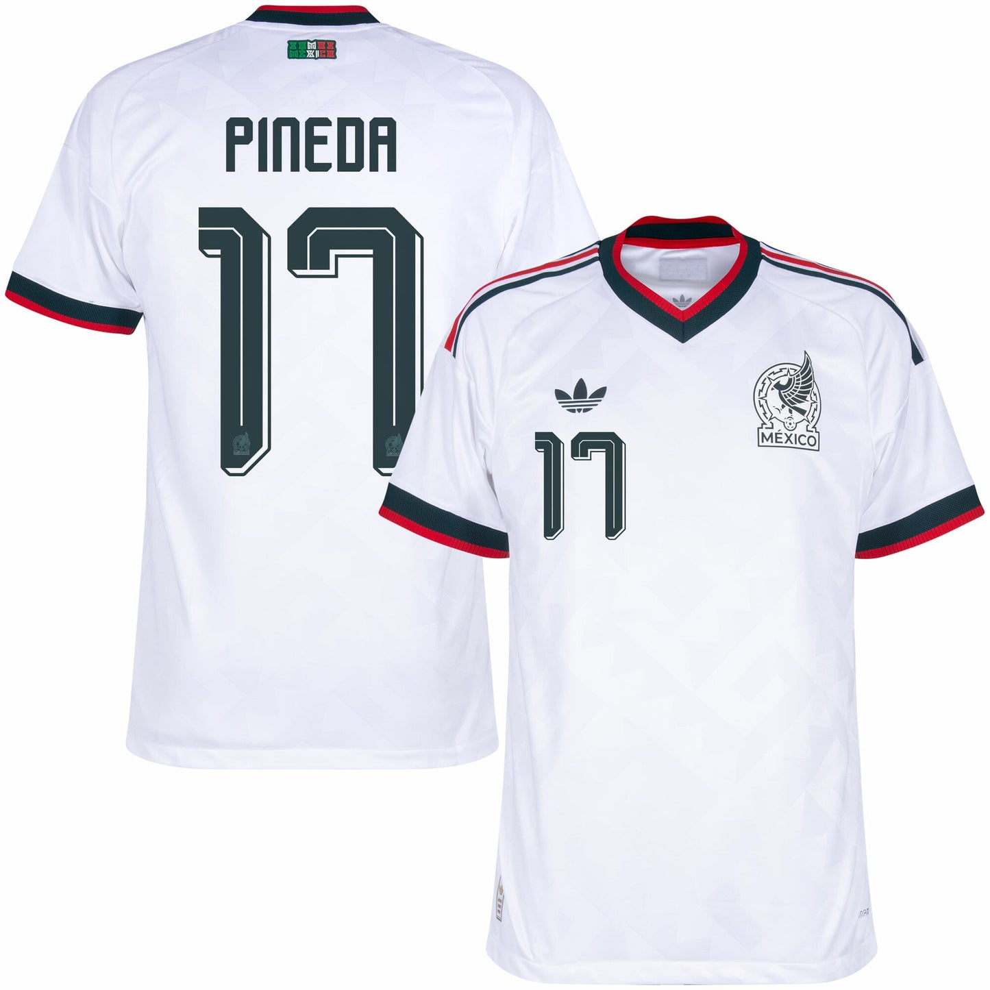 Mexico Away Fan Jersey Pineda 17 Shirt 2026-2027