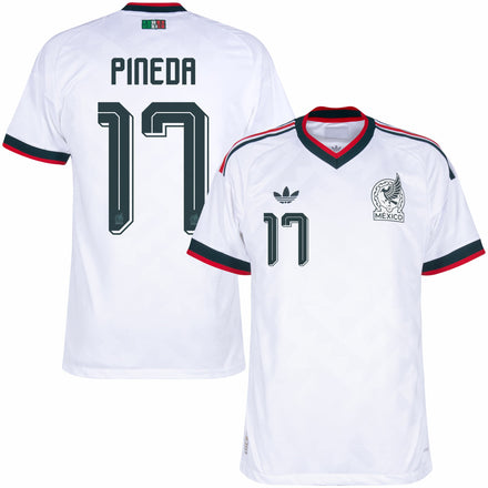 Mexico Away Fan Jersey Pineda 17 Shirt 2026-2027