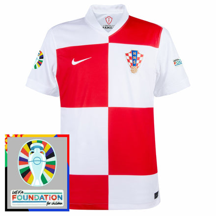 Croatia Home Fan Jersey Shirt 2024-2025 incl. Euro 2024 & Foundation Tournament Patches