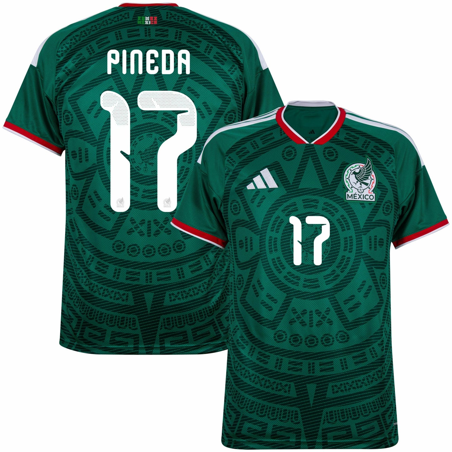 Mexico Home Fan Jersey Pineda 17 Shirt 2026-2027