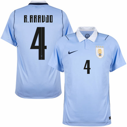 Uruguay Home R. Araujo 4 Fan Jersey Shirt 2026-2027 (Fan Style Printing)
