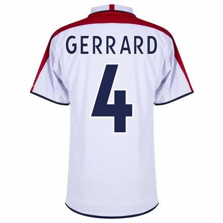 England Retro Home Gerrard 4 Shirt 2004-2005
