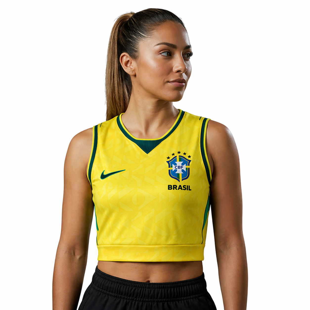 Brazil 2026 Home Women's Vest Cropped Brasil
