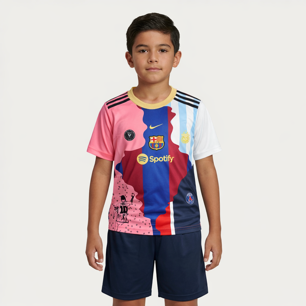 Kit Kids MESSI #10 Barcelona, Inter Miami, PSG and Argentina
