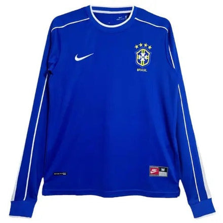 Brazil 1998 I Away Jersey - Long Sleeve Retro Version