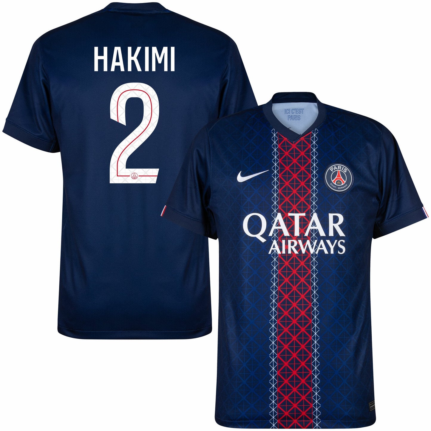 PSG Home Hakimi 2 Fan Jersey Shirt 2025-2026 (Champions League)