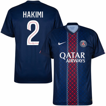 PSG Home Hakimi 2 Fan Jersey Shirt 2025-2026 (Champions League)