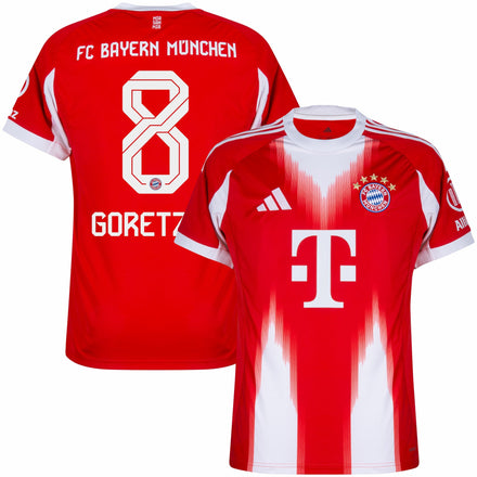 Bayern Munich Home Goretzka 8 Fan Jersey Shirt 2025-2026