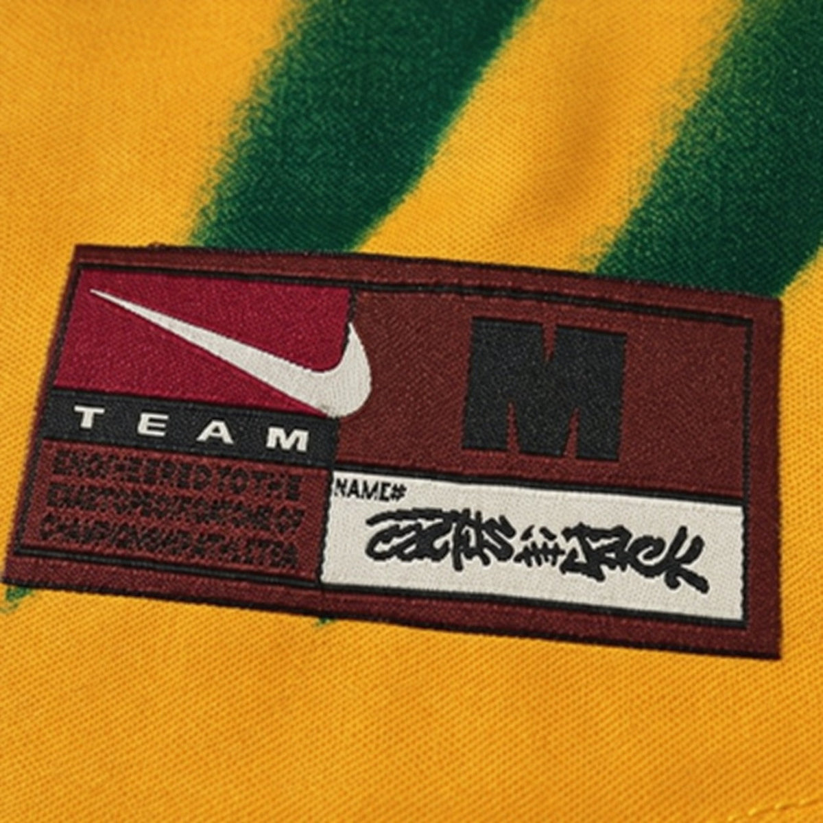 Brazil Travis Scott Cactus Jack x Nike Total 90 Retro Jersey - photo 6