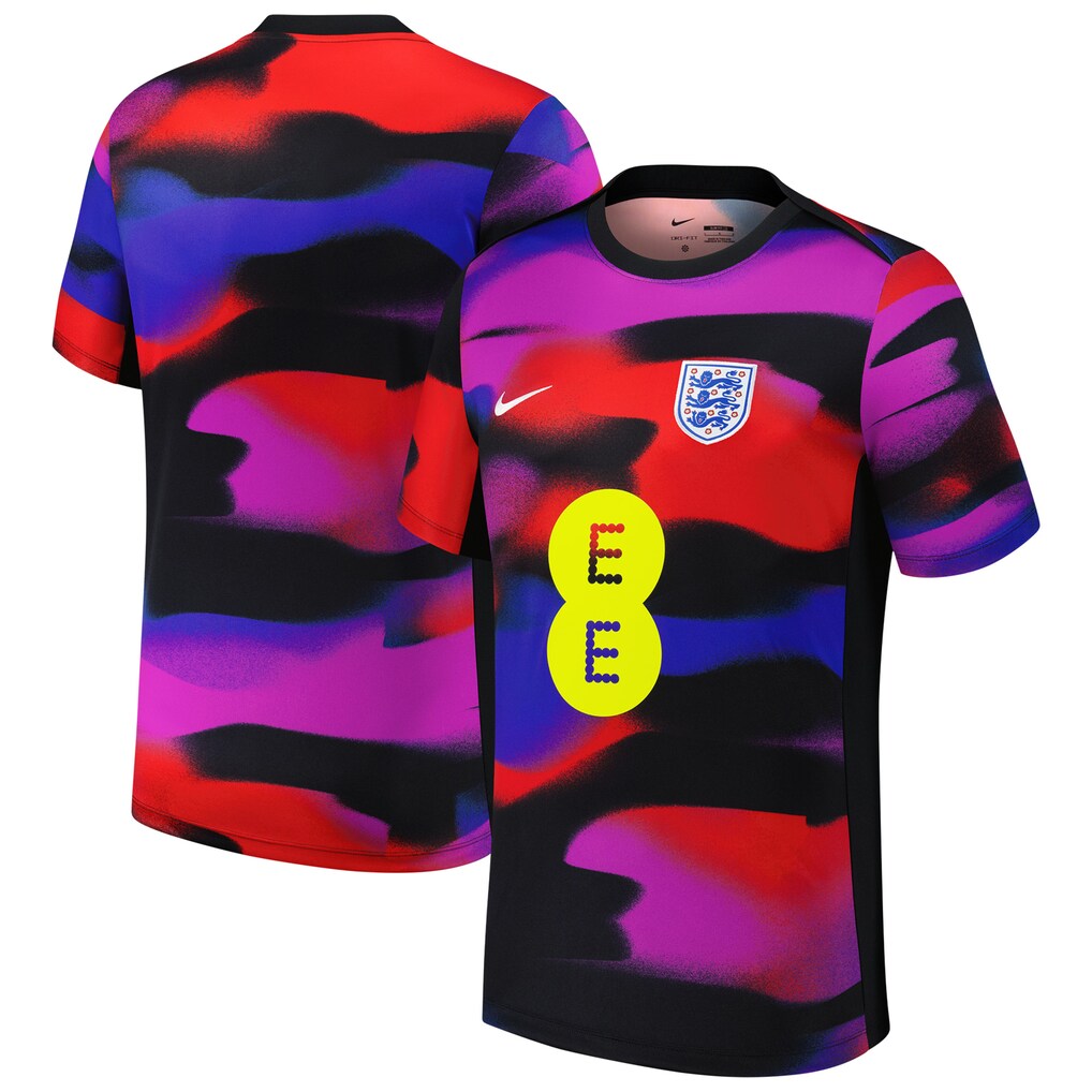 England Women's National Team 2025 Academy Pro Pre-Match Performance Top - Black