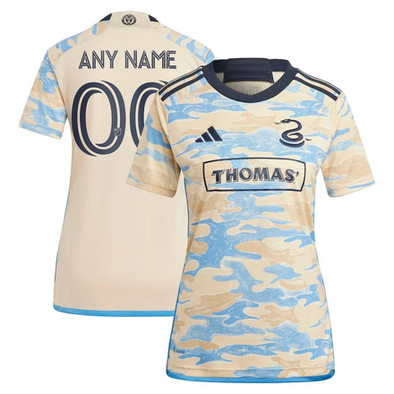 Philadelphia Union adidas Women's 2023 For Philly Custom Jersey - Tan