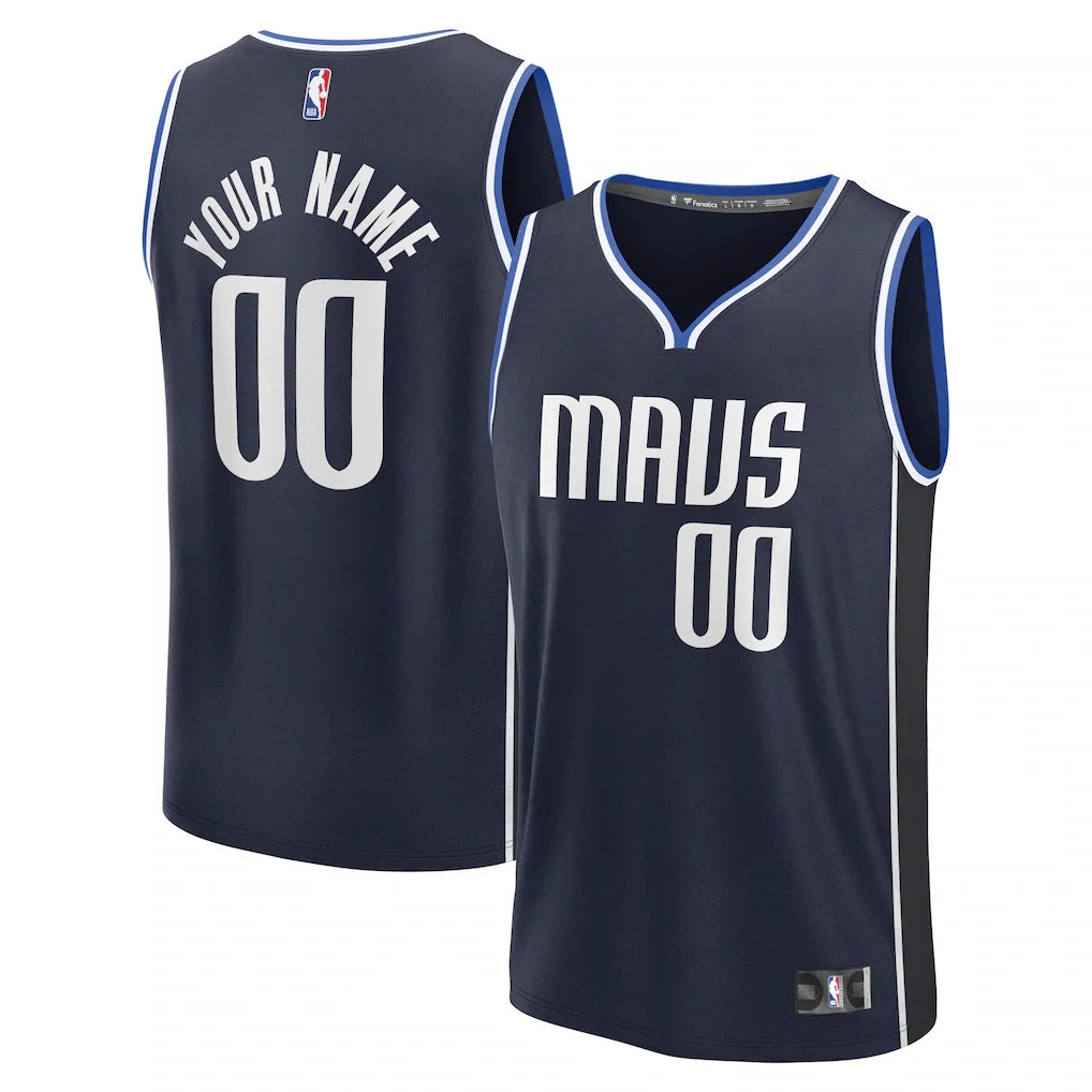 Dallas Mavericks Custom Jersey - Statement Edition - Navy