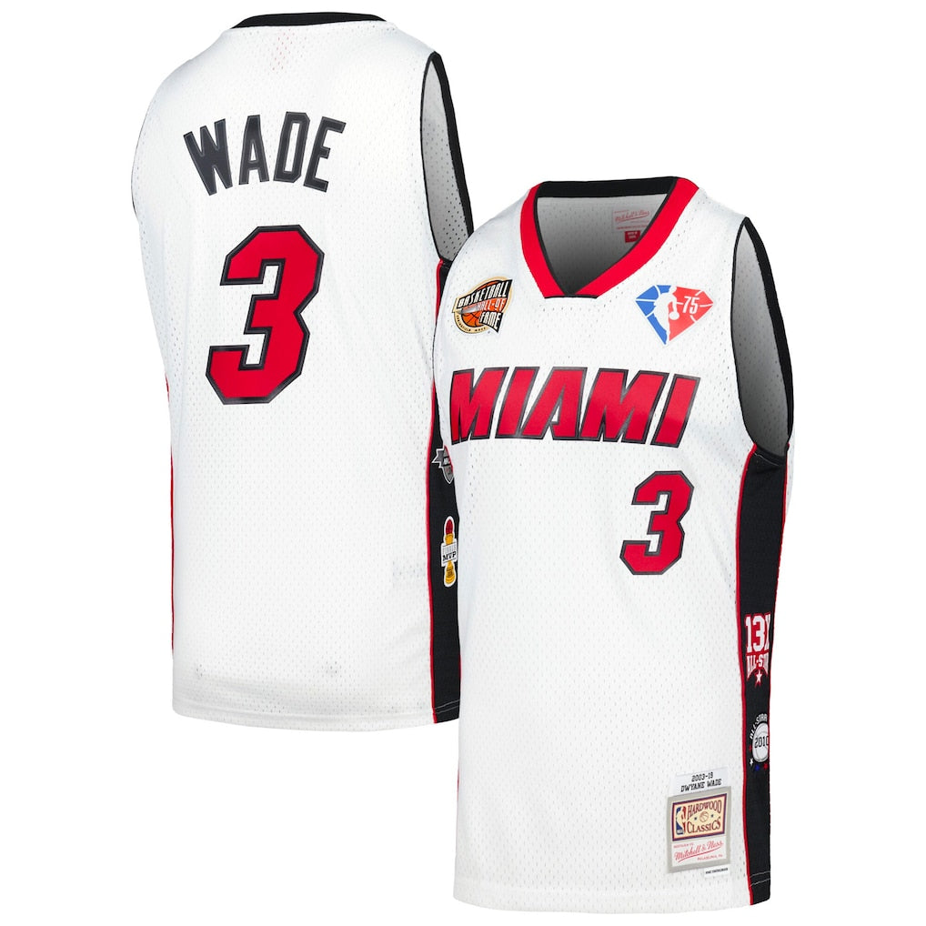Dwyane Wade Miami Heat Unisex Hall of Fame Class of 2023 Throwback - White
