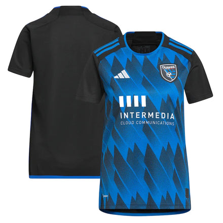 San Jose Earthquakes adidas Women's 2023 Active Fault Jersey Jersey - Blue