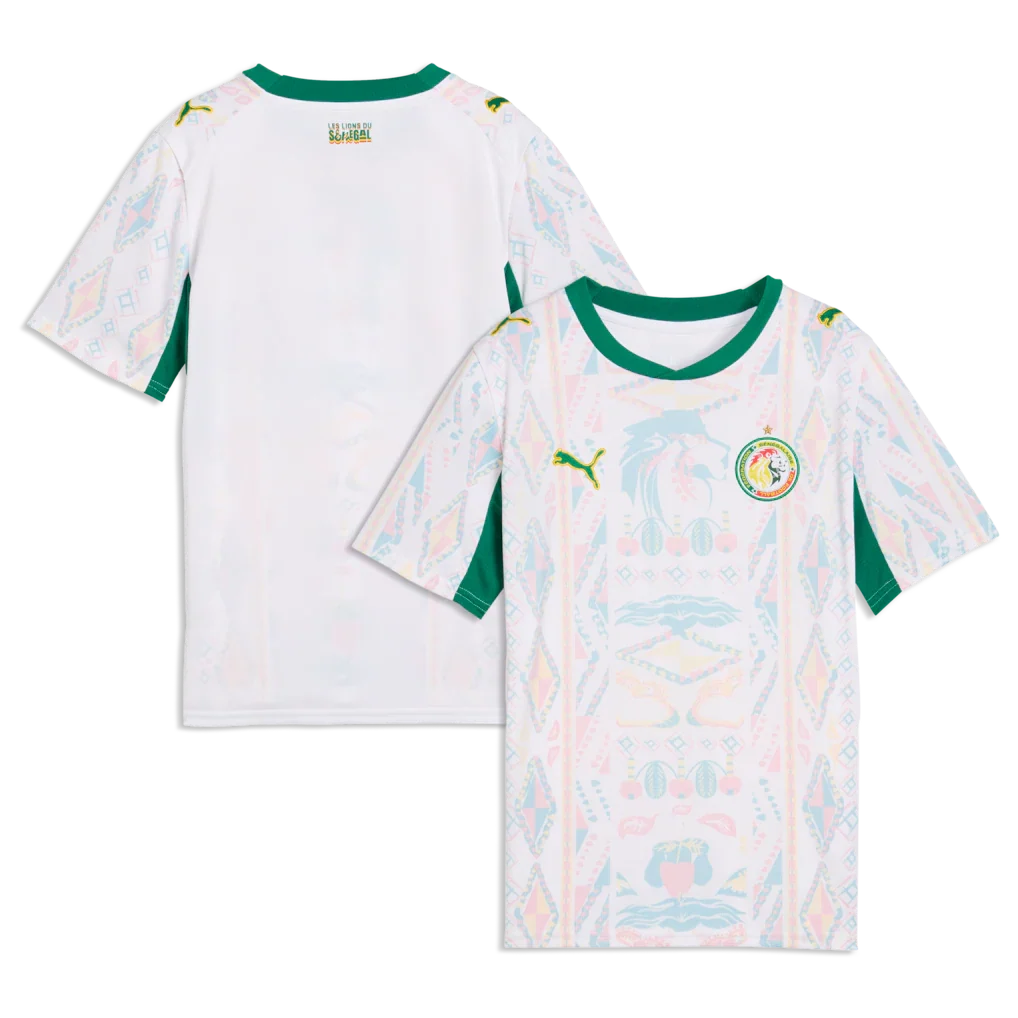 Senegal National Team Puma Youth 2026 Home Jersey - White