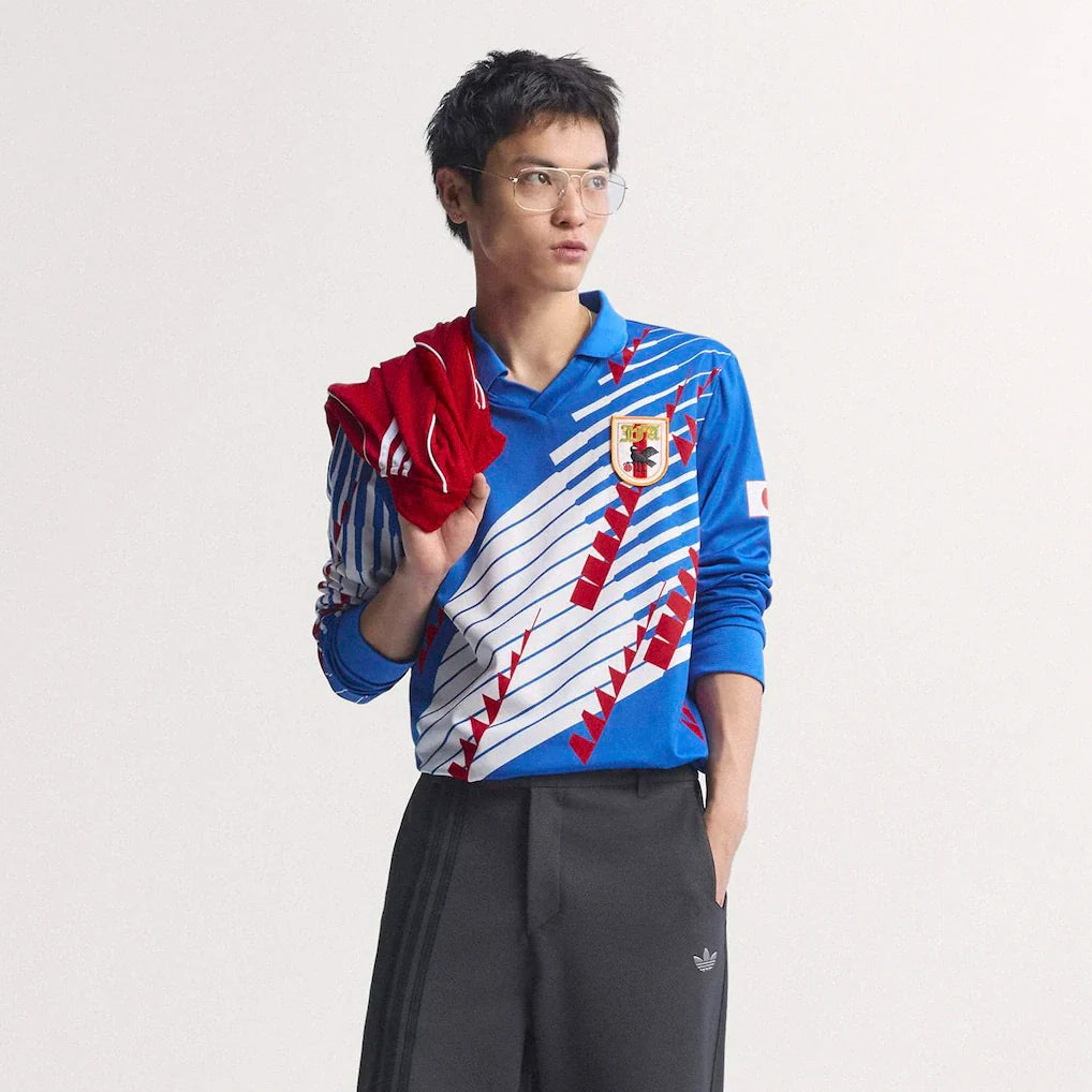 Japan National Team adidas 1993 Bringback Long Sleeve Jersey - Blue/White