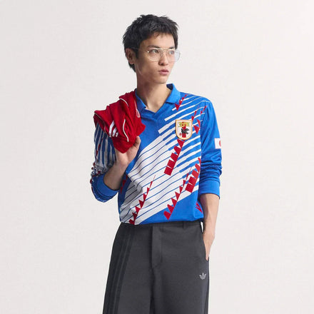 Japan National Team adidas 1993 Bringback Long Sleeve Jersey - Blue/White