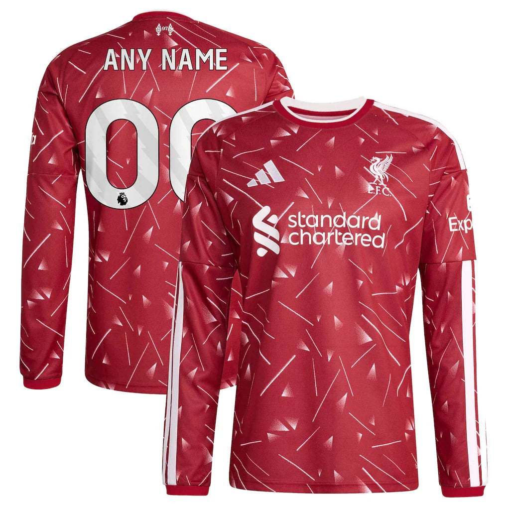 Liverpool adidas 2026/27 Home Long Sleeve Custom Jersey - Red