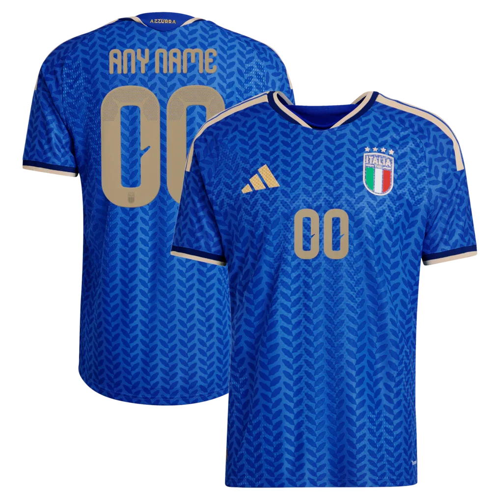 Italy National Team 2026 Home On-Field Custom Jersey - Blue