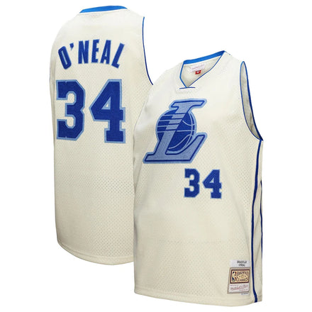 Shaquille O'Neal Los Angeles Lakers Chainstitch - Cream