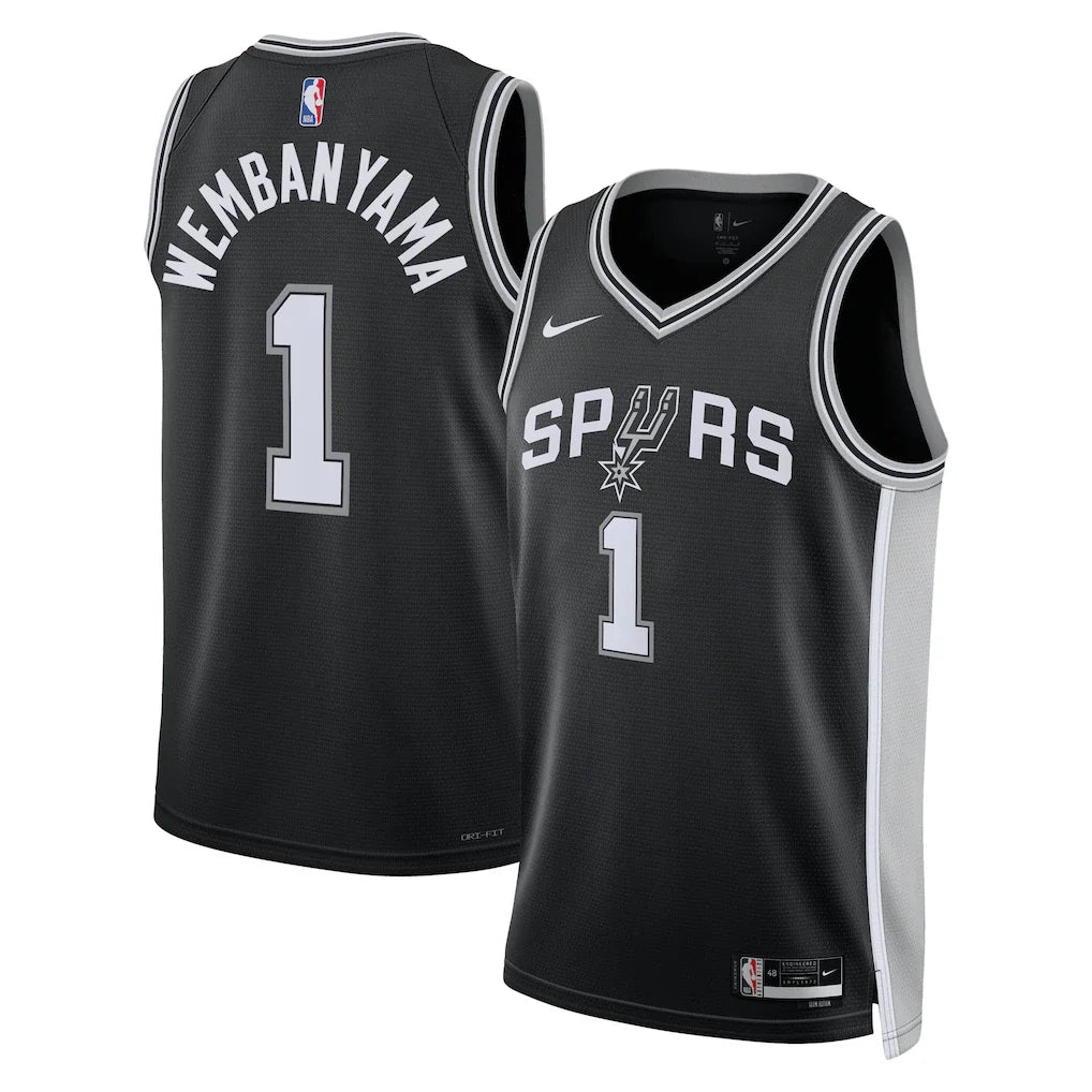 Victor Wembanyama San Antonio Spurs Unisex 2023 NBA Draft First Round Pick - Icon Edition - Black