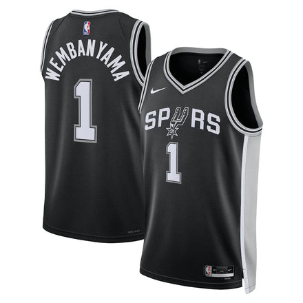 Victor Wembanyama San Antonio Spurs Unisex 2023 NBA Draft First Round Pick - Icon Edition - Black