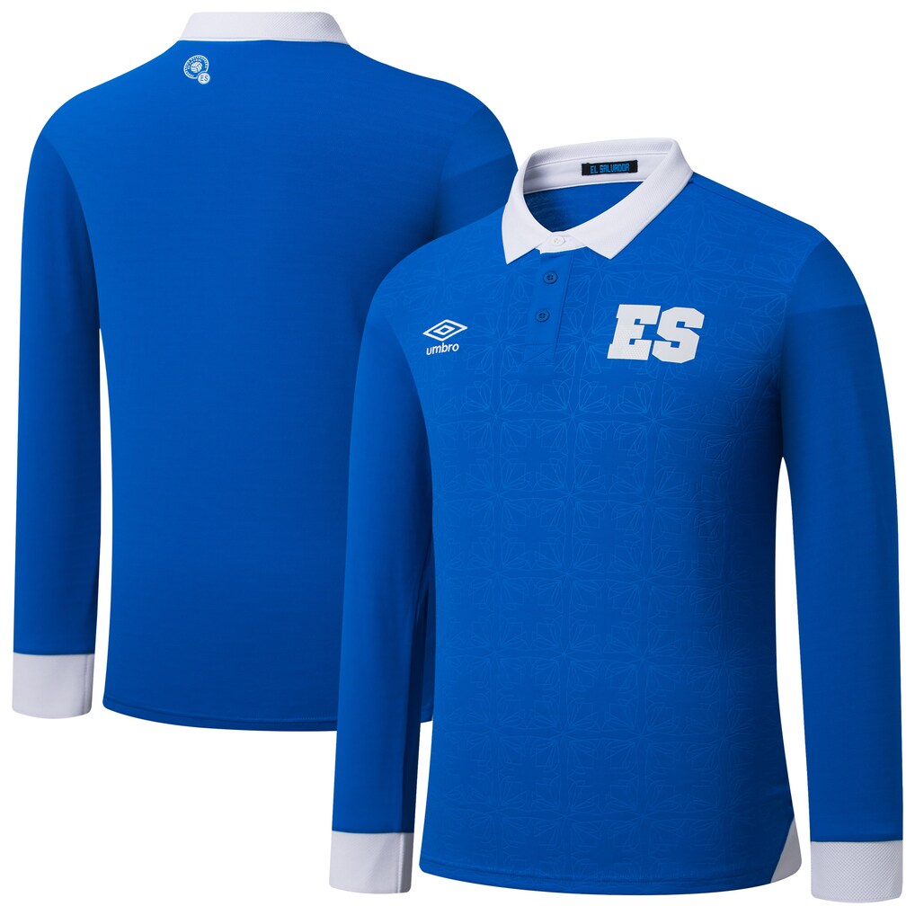 El Salvador National Team Umbro 2025 Home Long Sleeve Jersey - Blue