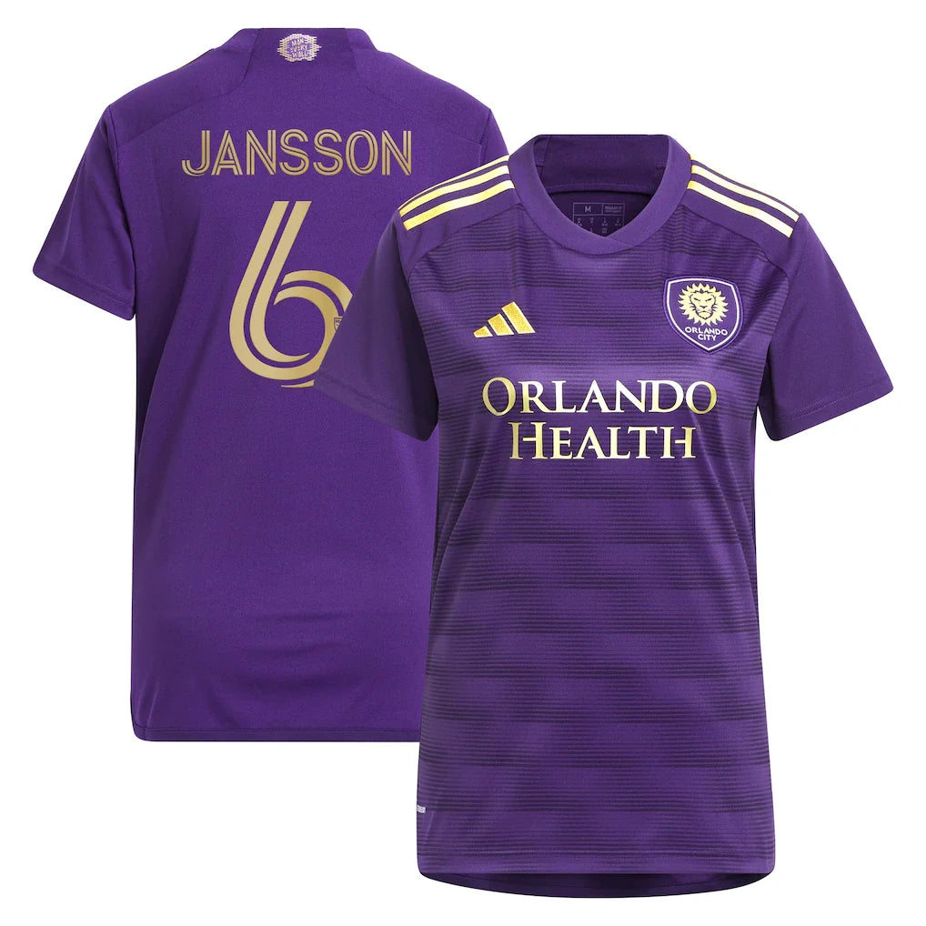 Robin Jansson Orlando City SC adidas Women's 2024 The Wall Kit Player Jersey – Purple
