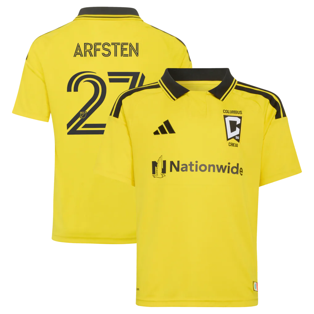 Maximilian Arfsten Columbus Crew adidas Youth 2026 The Crafted for Excellence Kit Jersey - Yellow